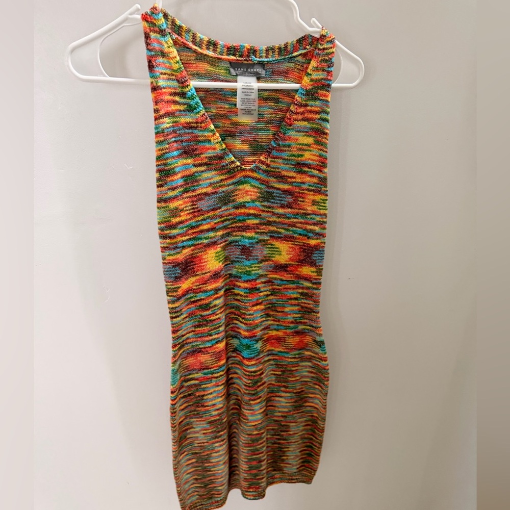 Sans Souci Multicolor Knit fitted dress